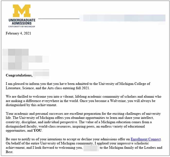 미국대학 신입학 합격 University of Illinois Urbana-Champaign, Fall 2021 오퍼