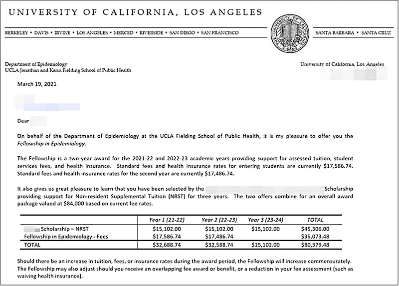 UCLA 박사과정 오퍼