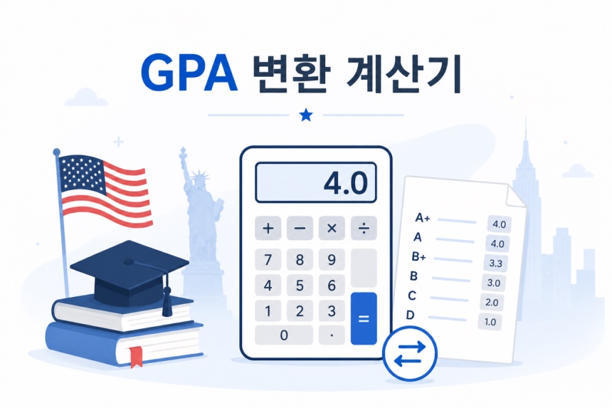 한국대학 성적 미국 GPA 변환 계산기