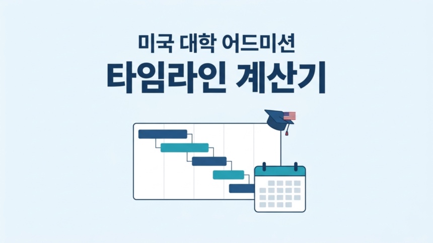 미국 대학 지원 시기·일정 계산기